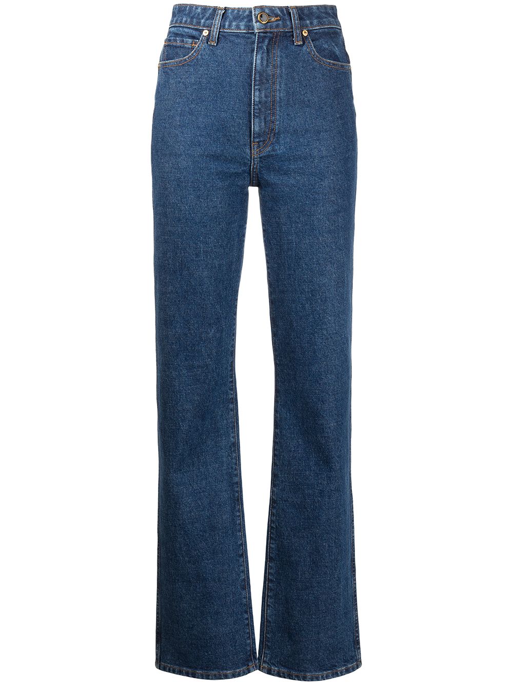 Jeans Danielle a vita alta in blu Khaite - donna 