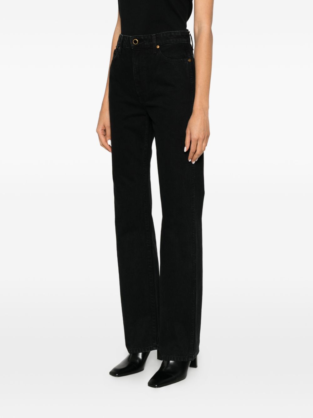 Jeans dritti Danielle in nero Khaite - donna 