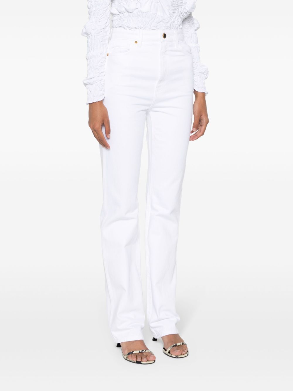 Jeans dritti Danielle in bianco Khaite - donna 
