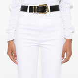 Jeans dritti Danielle in bianco Khaite - donna 