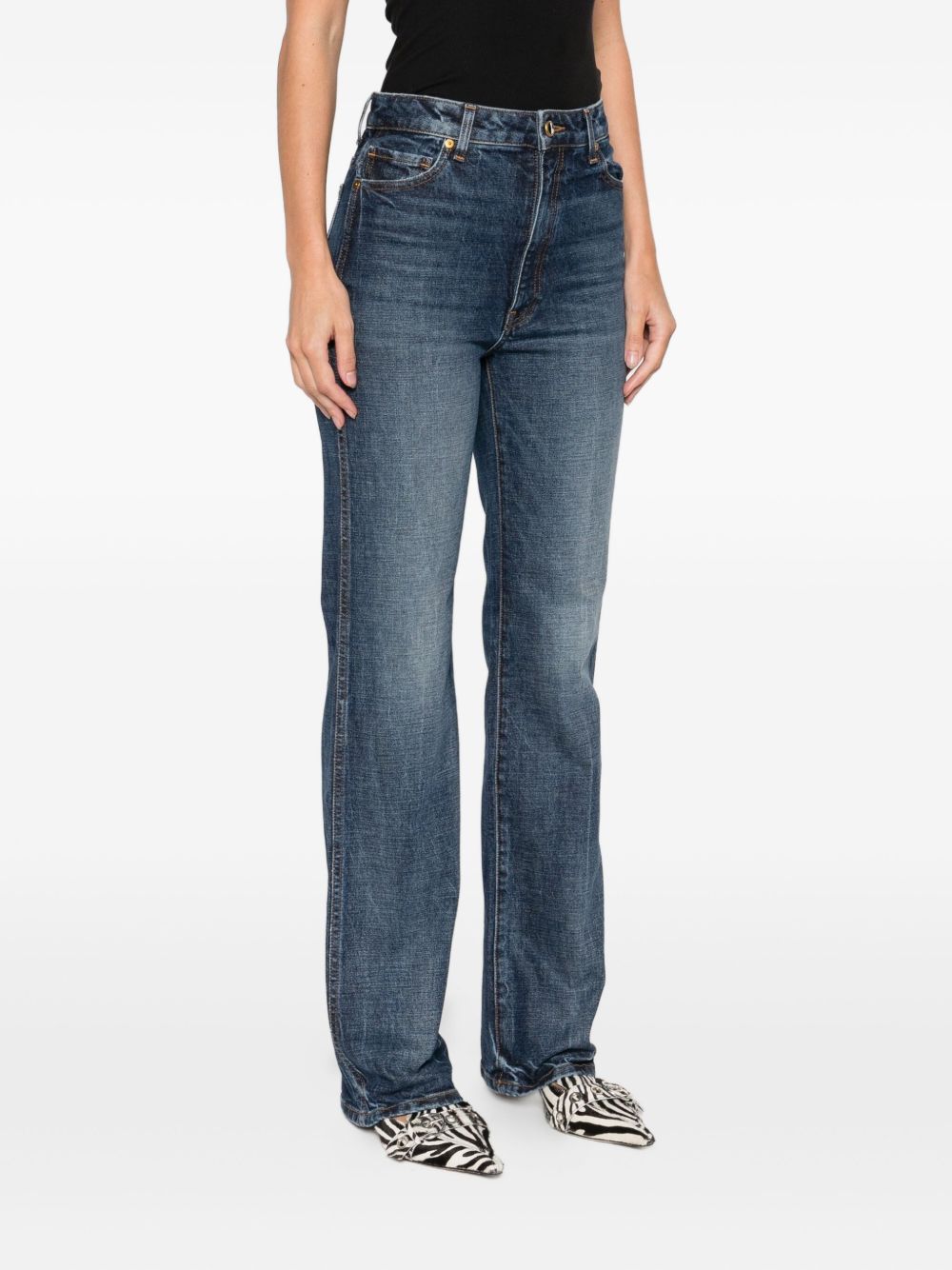 Jeans dritti Danielle in blu Khaite - donna 