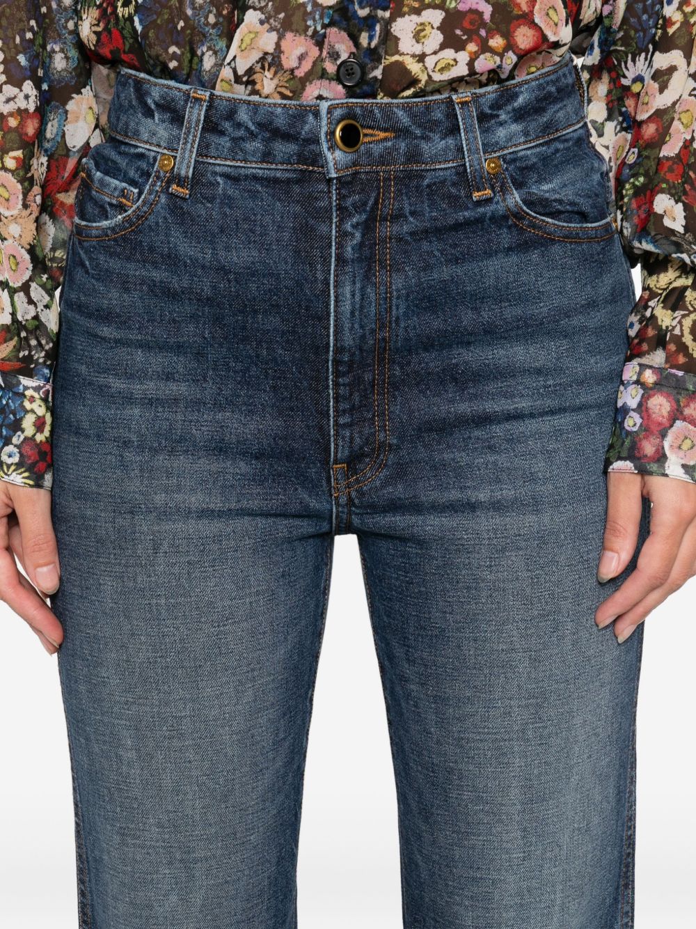Jeans dritti Danielle in blu Khaite - donna 
