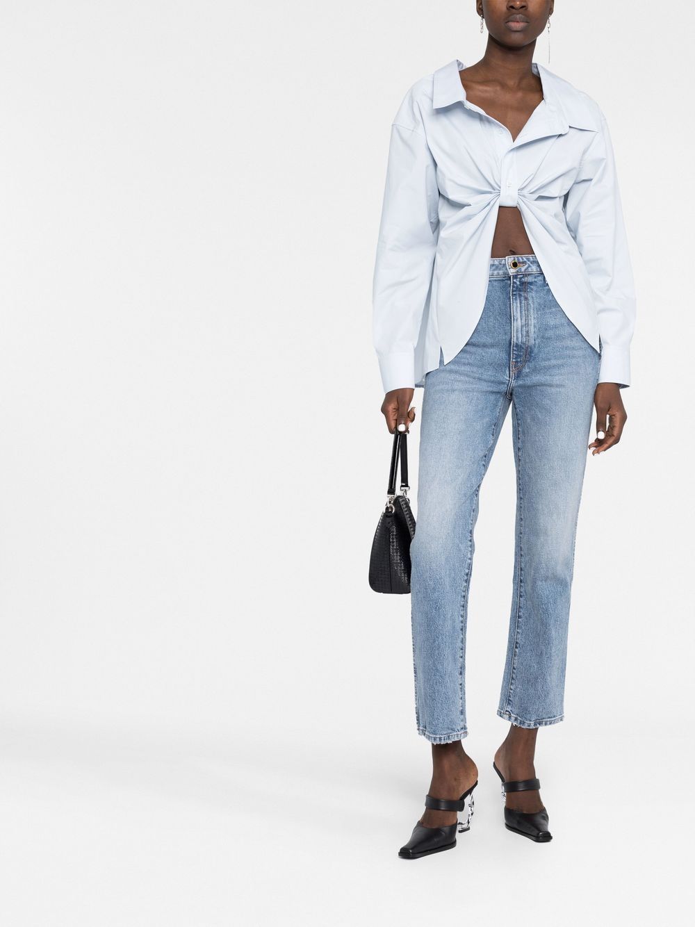 Jeans dritti Abigail in azzurro KHAITE - donna 