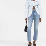 Jeans dritti Abigail in azzurro KHAITE - donna 