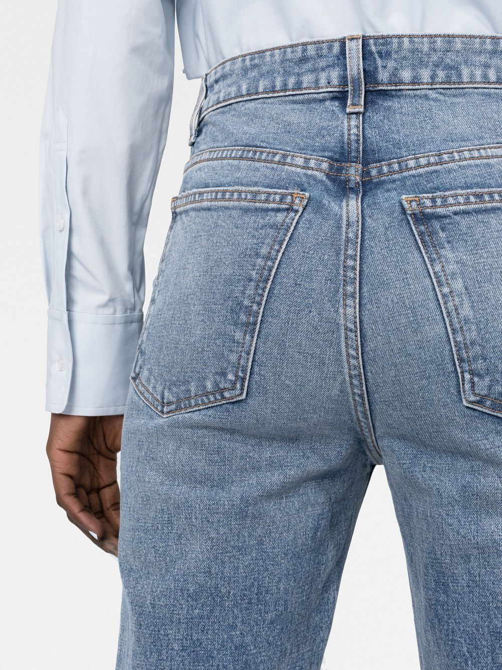 Jeans dritti Abigail in azzurro KHAITE - donna 