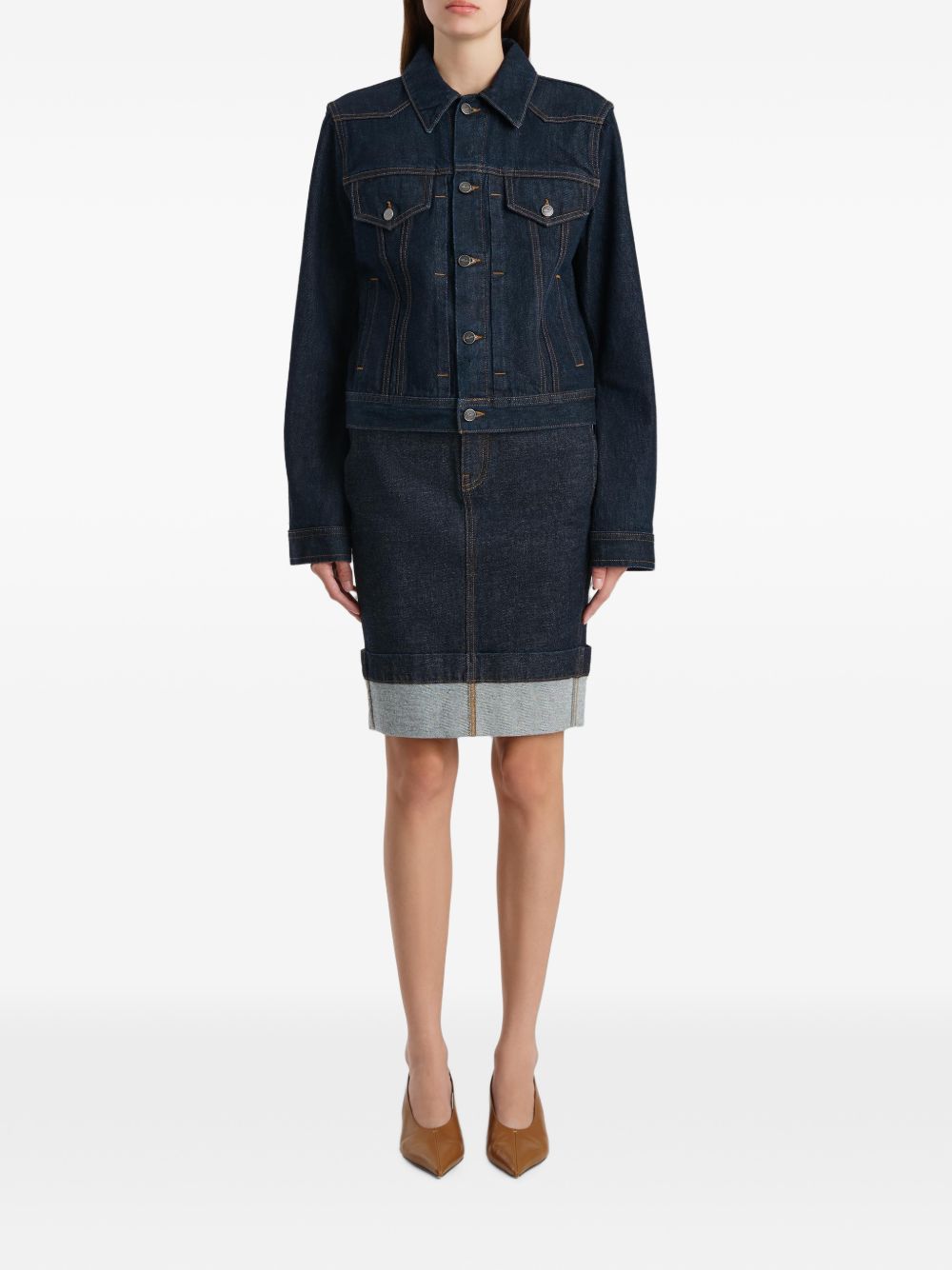 Giacca augustine in denim blu Khaite - donna 