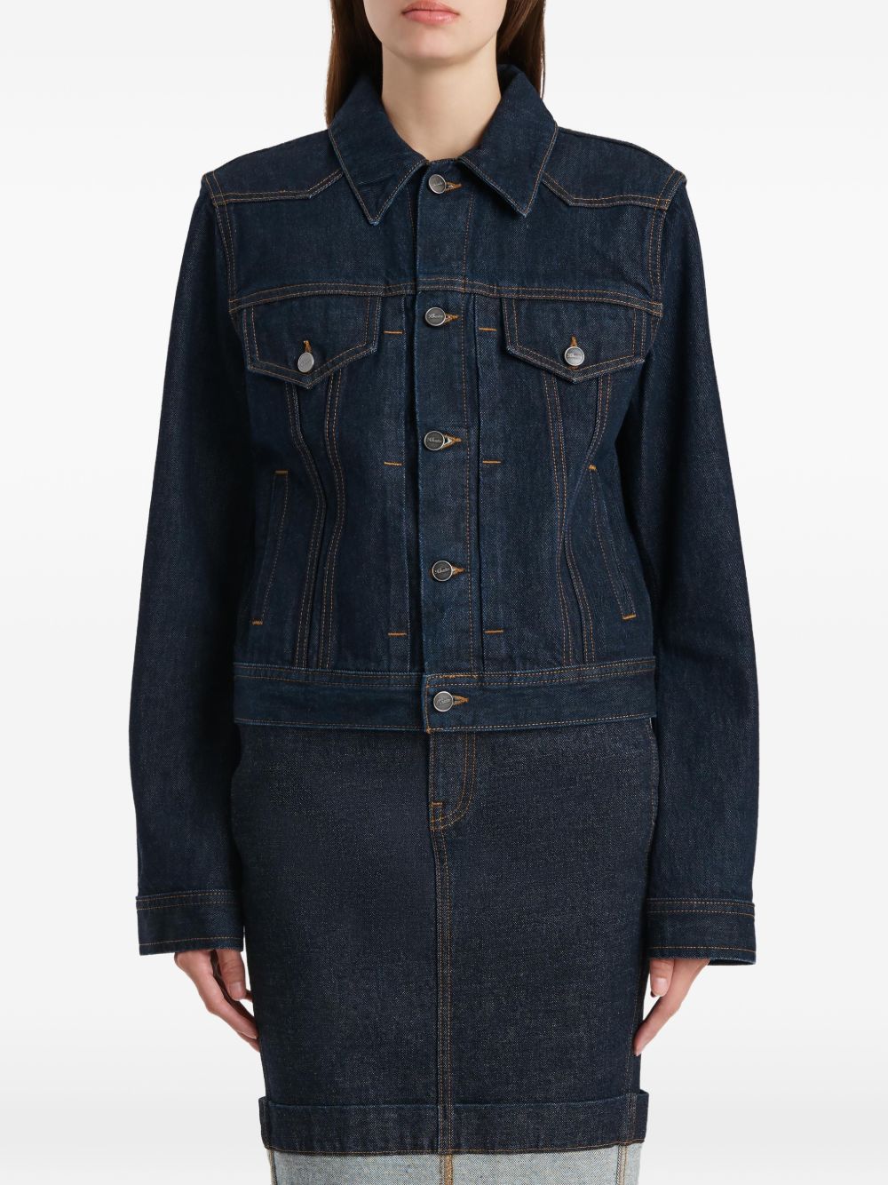 Giacca augustine in denim blu Khaite - donna 