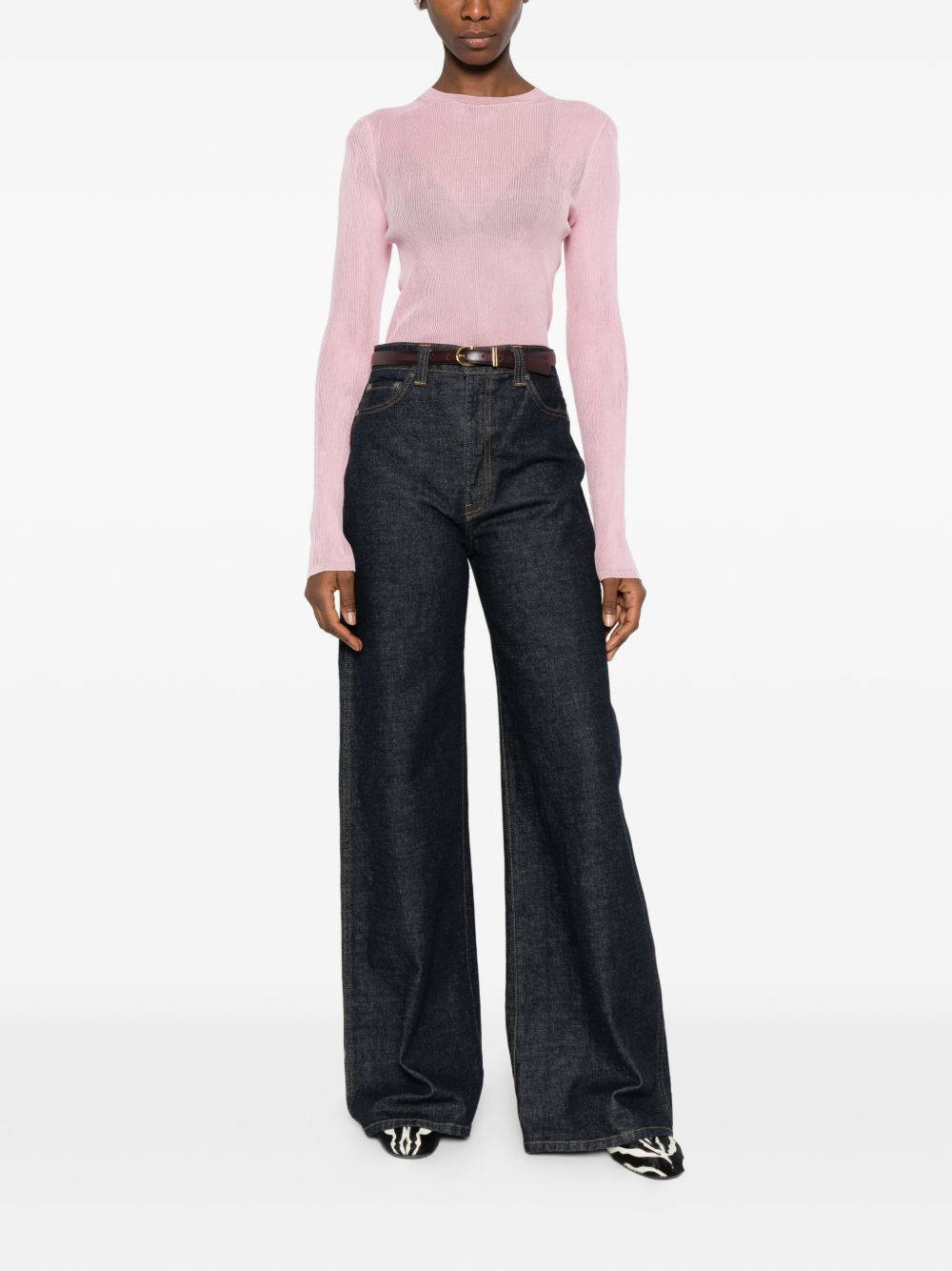 Top Mosi in rosa Khaite - donna 