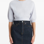 Top in lana lorelai in celeste con Khaite - donna 