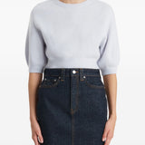 Top in lana lorelai in celeste con Khaite - donna 