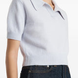 Top in maglia leni in celeste Khaite - donna 