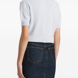 Top in maglia leni in celeste Khaite - donna 