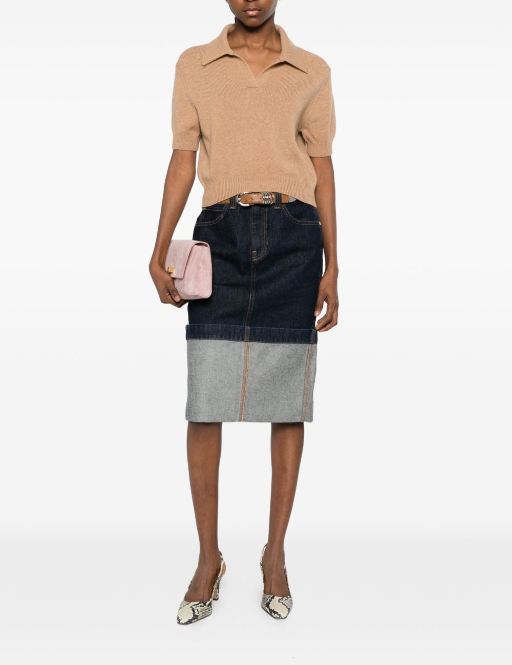 polo con collo Leni in beige Khaite - donna 