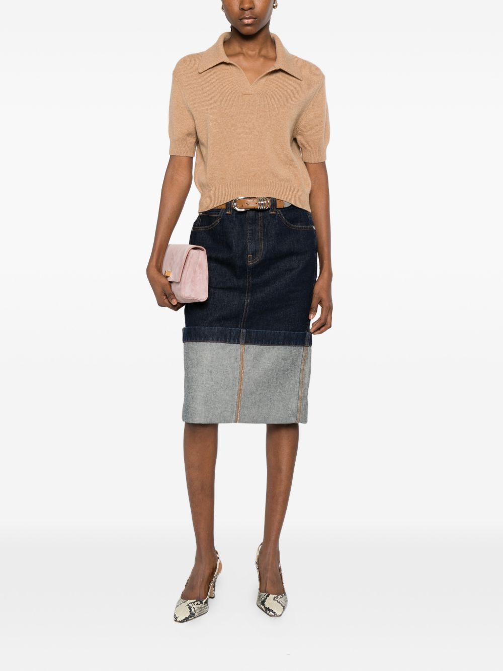 polo con collo Leni in beige Khaite - donna 