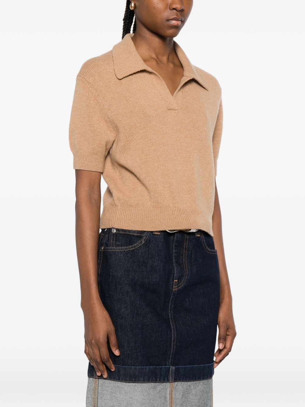 polo con collo Leni in beige Khaite - donna 