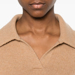 polo con collo Leni in beige Khaite - donna 