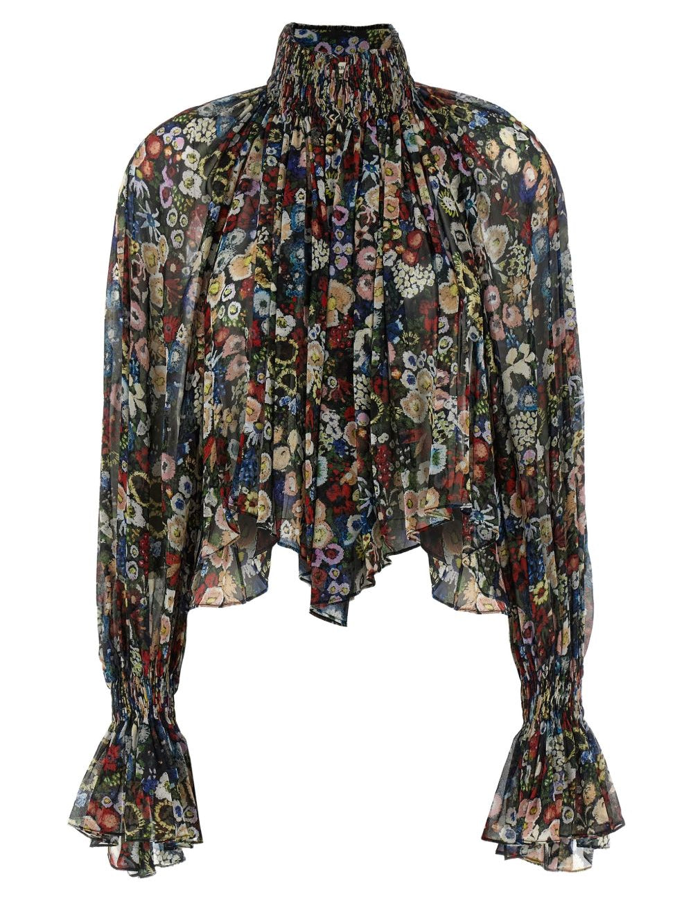 Blusa a fiori in nero Khaite - donna 