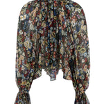 Blusa a fiori in nero Khaite - donna 