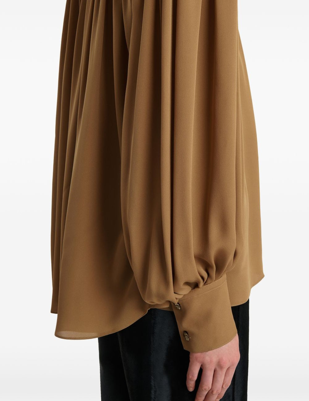Blusa vali in seta in marrone Khaite - donna 