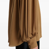 Blusa vali in seta in marrone Khaite - donna 