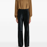 Blusa vali in seta in marrone Khaite - donna 