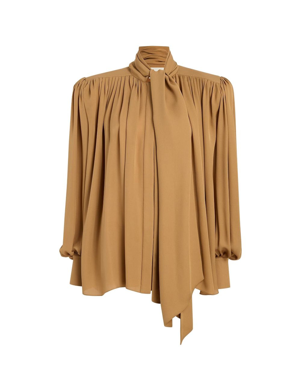 Blusa vali in seta in marrone Khaite - donna 