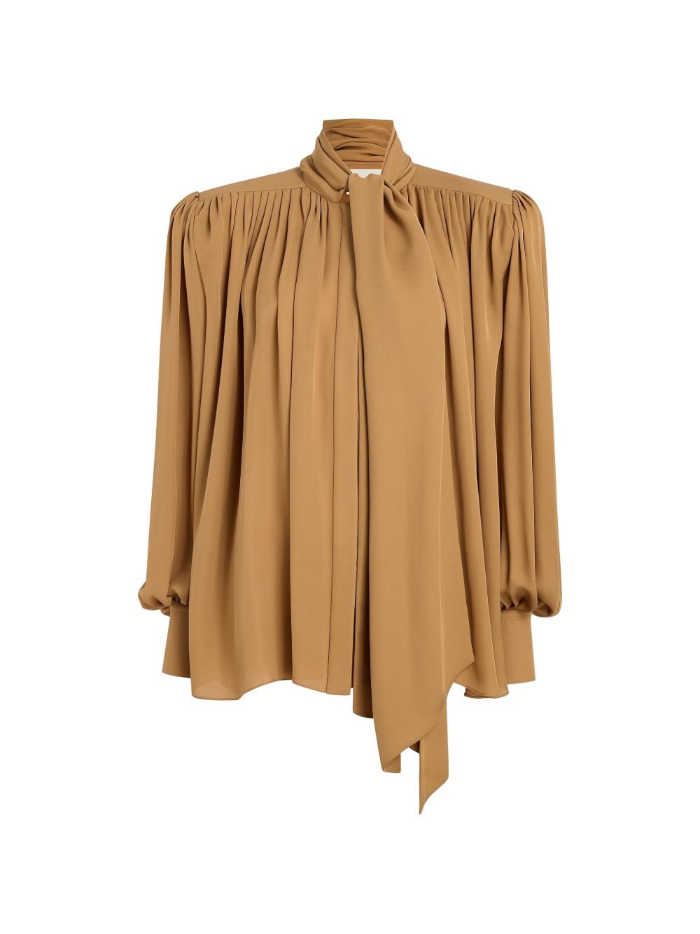 Blusa vali in seta in marrone Khaite - donna 