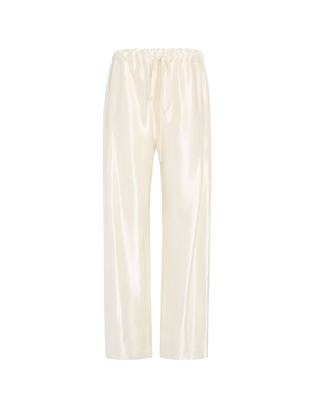 Pantaloni Rohen satinati in avorio Khaite - donna 