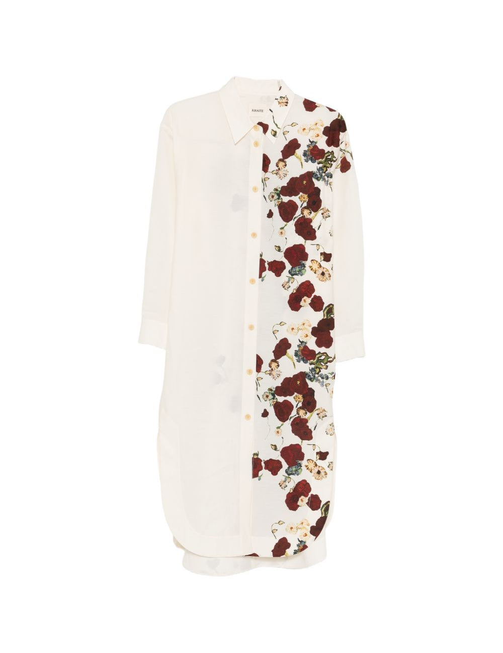 Abito con stampa floreale in crema Khaite - donna 