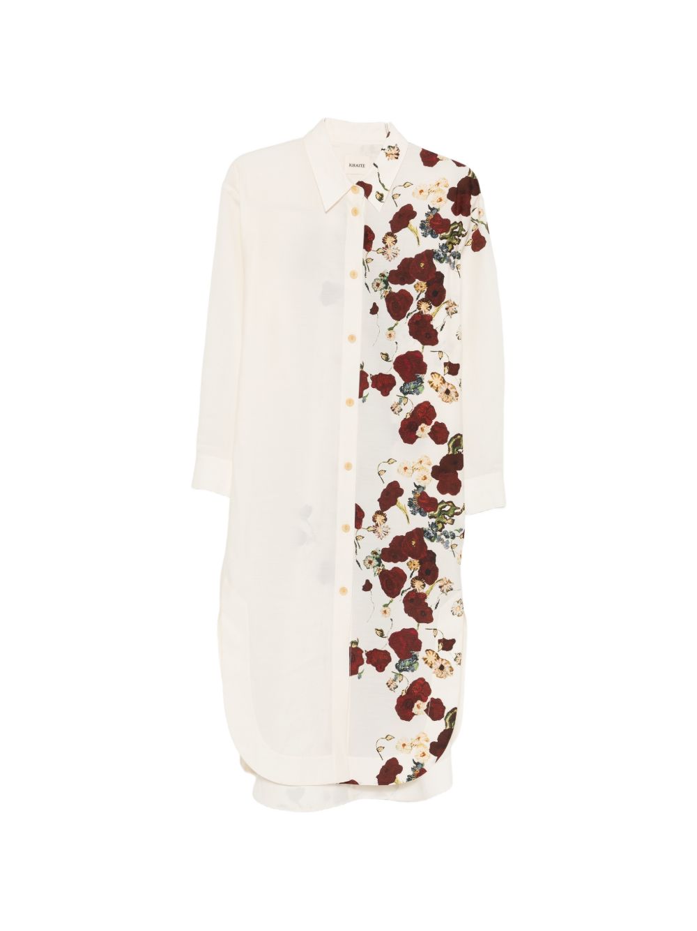 Abito con stampa floreale in crema Khaite - donna 