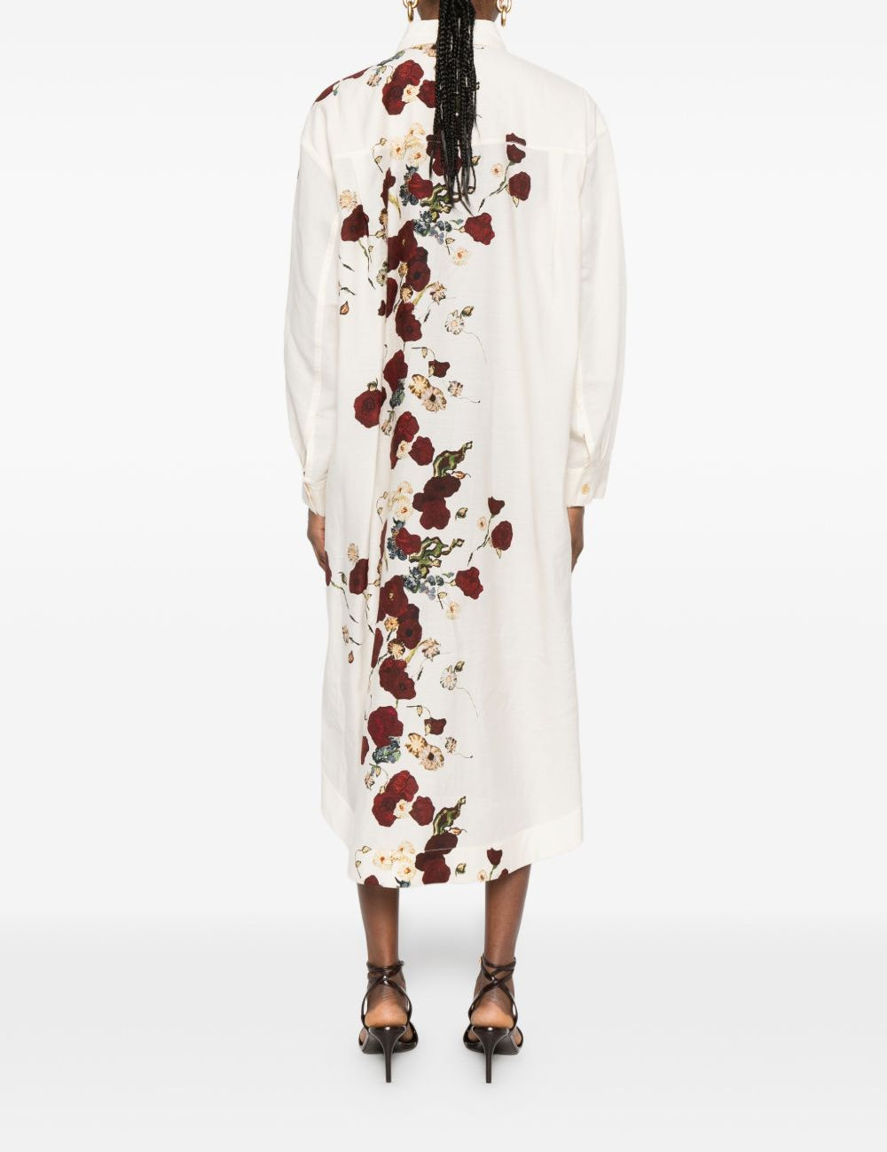 Abito con stampa floreale in crema Khaite - donna 