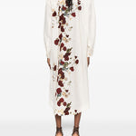 Abito con stampa floreale in crema Khaite - donna 