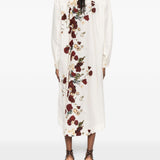 Abito con stampa floreale in crema Khaite - donna 