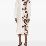 Abito con stampa floreale in crema Khaite - donna 