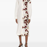 Abito con stampa floreale in crema Khaite - donna 