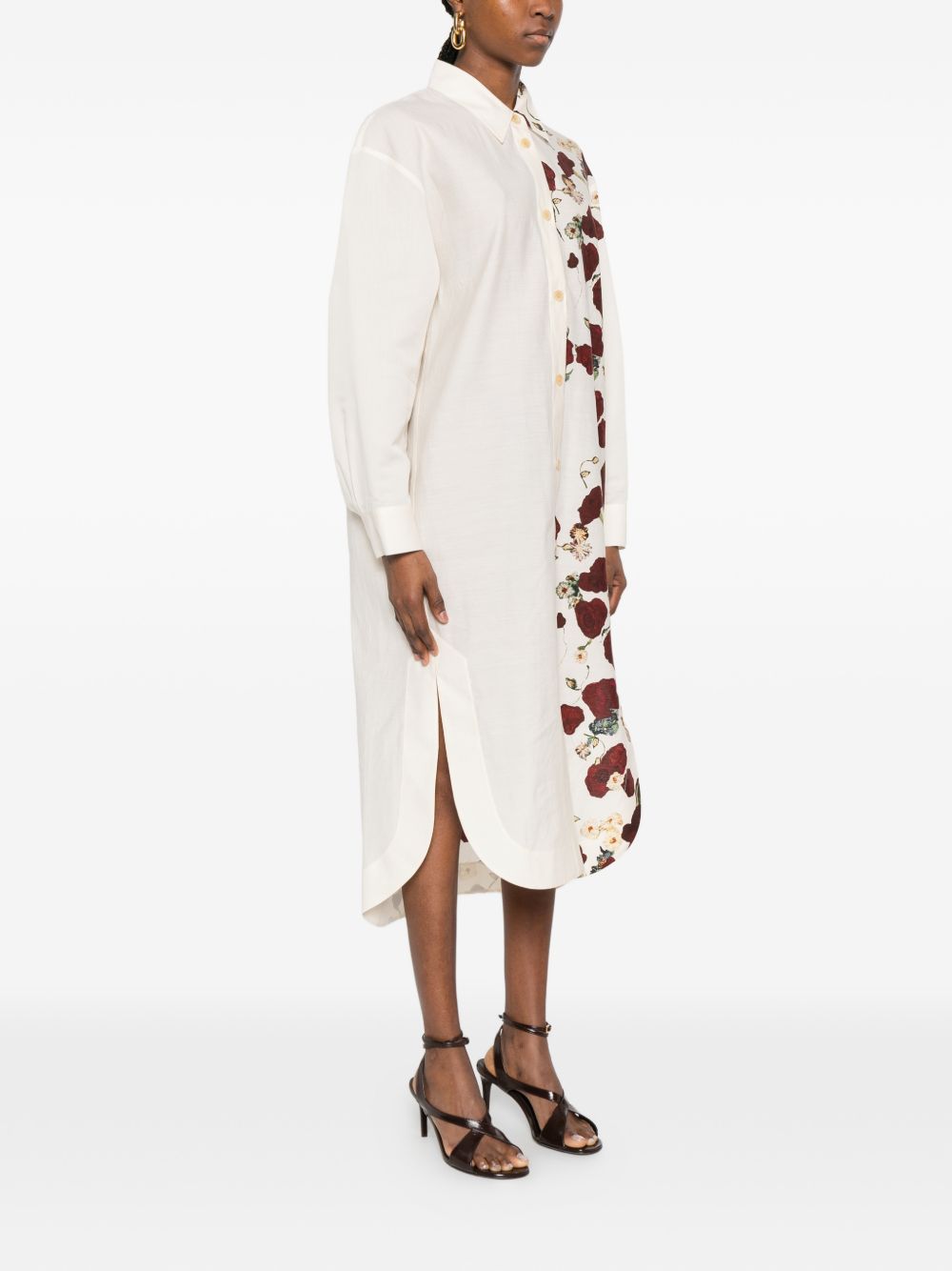 Abito con stampa floreale in crema Khaite - donna 