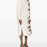 Abito con stampa floreale in crema Khaite - donna 
