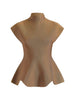 Top con orlo a peplum in marrone Khaite - donna