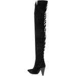 Stivali con stampa zebra in bianco e nero Khaite - donna 