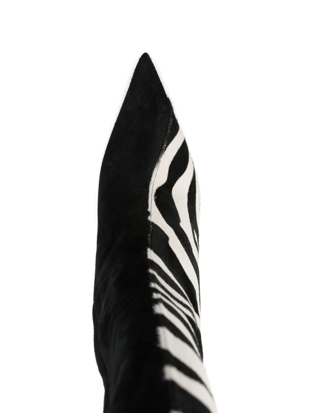 Stivali con stampa zebra in bianco e nero Khaite - donna 