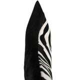 Stivali con stampa zebra in bianco e nero Khaite - donna 