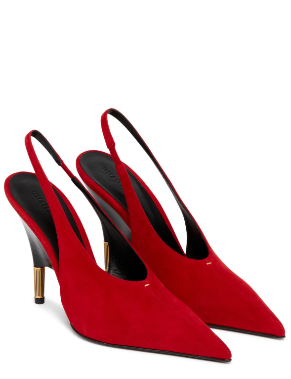 Decollete Bella In Suede in rosso Khaite - donna 