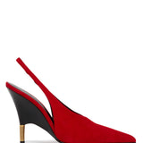 Decollete Bella In Suede in rosso Khaite - donna 
