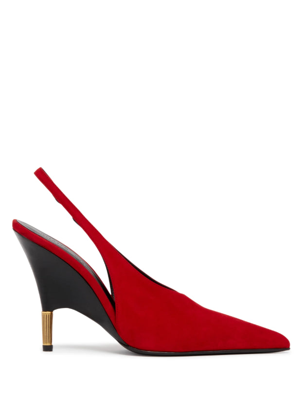 Decollete Bella In Suede in rosso Khaite - donna 