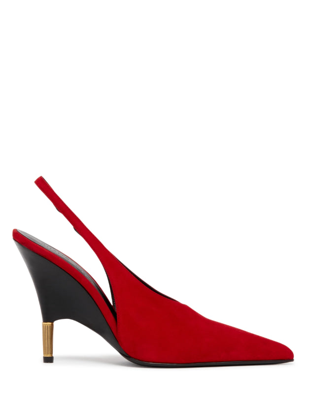 Decollete Bella In Suede in rosso Khaite - donna 