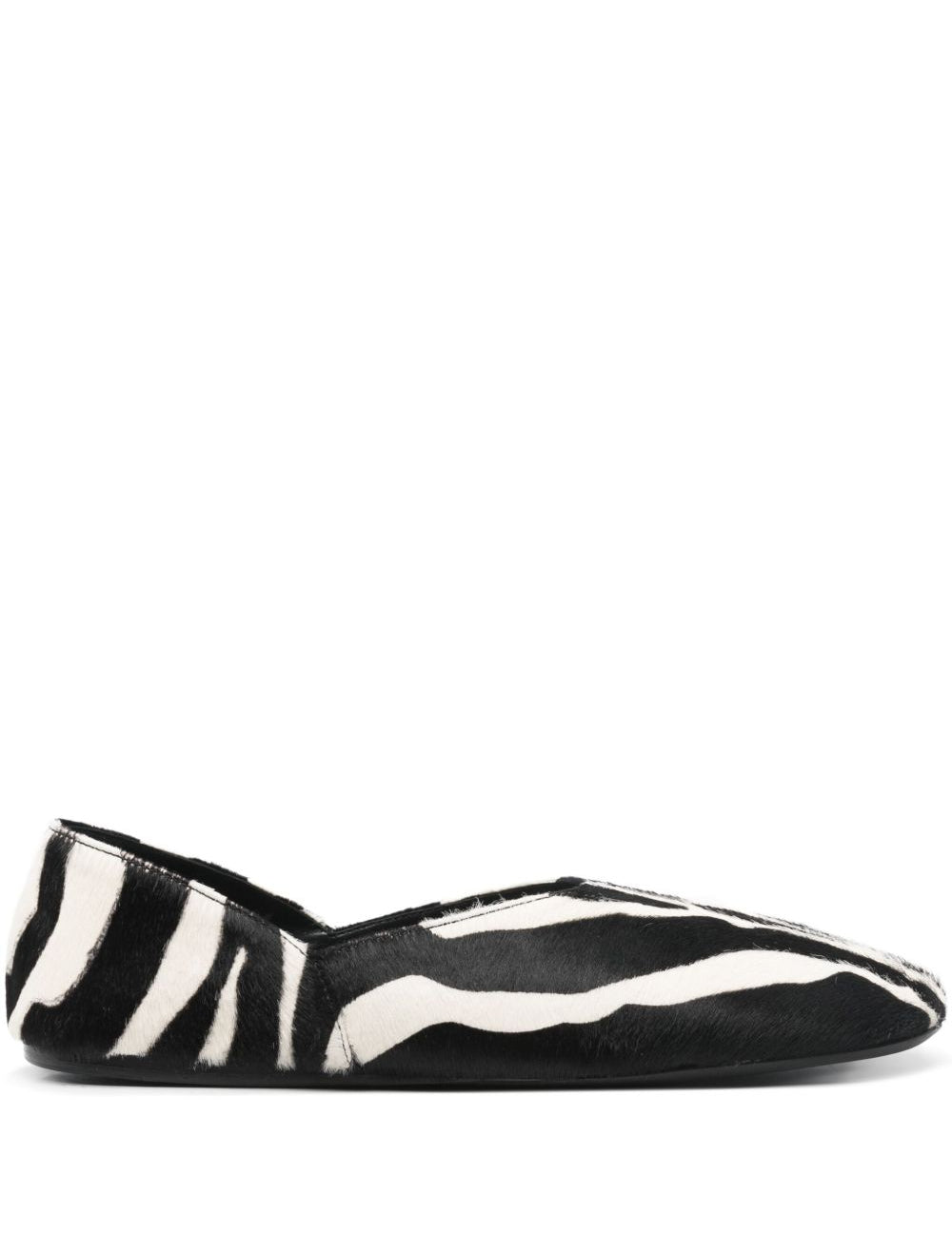Ballerine con stampa animalier jane in bainco e nero Khaite - donna 