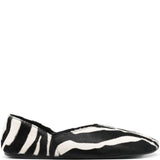 Ballerine con stampa animalier jane in bainco e nero Khaite - donna 