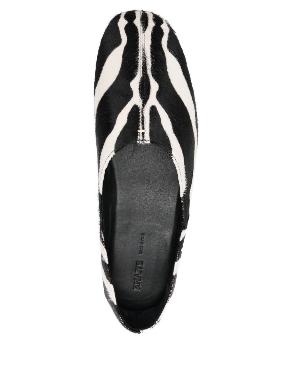 Ballerine con stampa animalier jane in bainco e nero Khaite - donna 