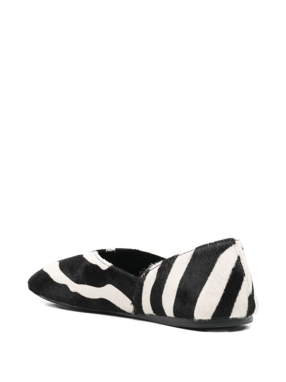 Ballerine con stampa animalier jane in bainco e nero Khaite - donna 