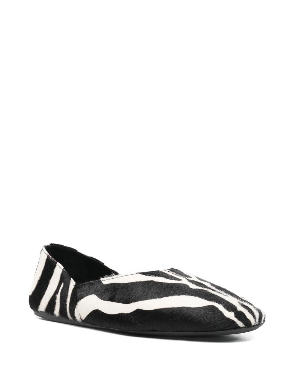 Ballerine con stampa animalier jane in bainco e nero Khaite - donna 